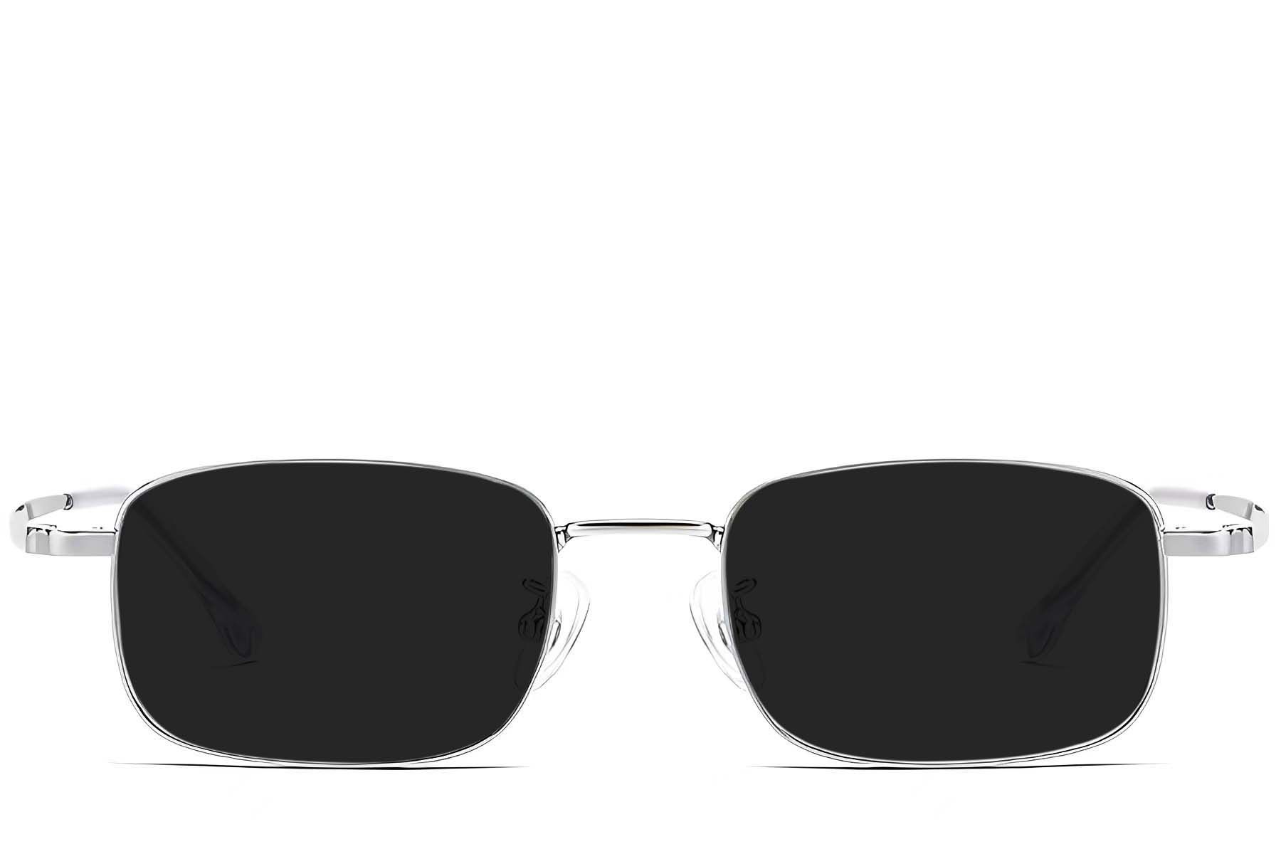 Rectangular Silver Titanium Sunglasses #BS1913-0680