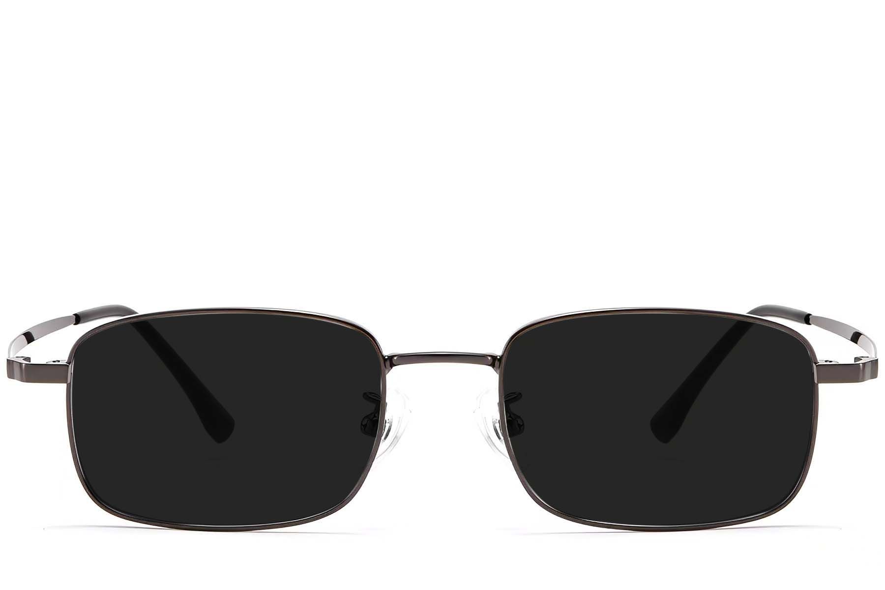 Rectangular Grey Titanium Sunglasses #BS1913-0681