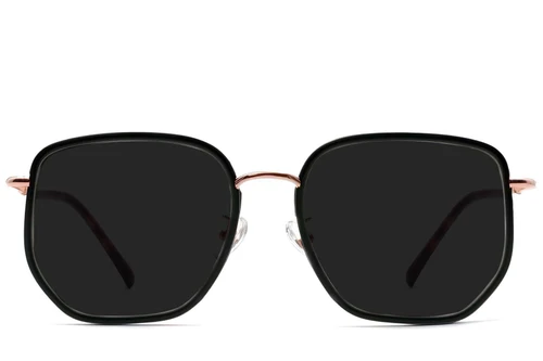 Geometric Black Metal Sunglasses #BS1913-0684