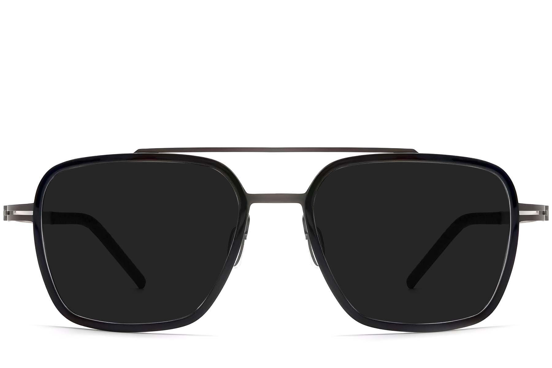 Aviator Black Titanium Sunglasses #BS1913-0691