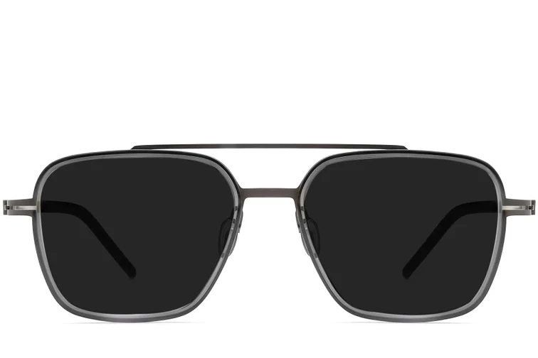 Aviator Grey Titanium Sunglasses #BS1913-0693