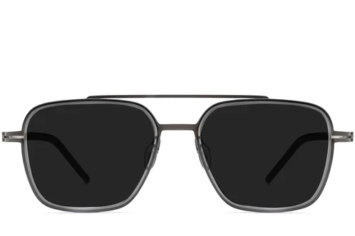 Graue Titan-Aviator-Sonnenbrille #BS1913-0693