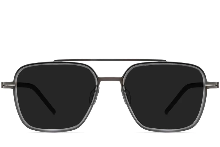 Aviator Grey Titanium Sunglasses #BS1913-0693