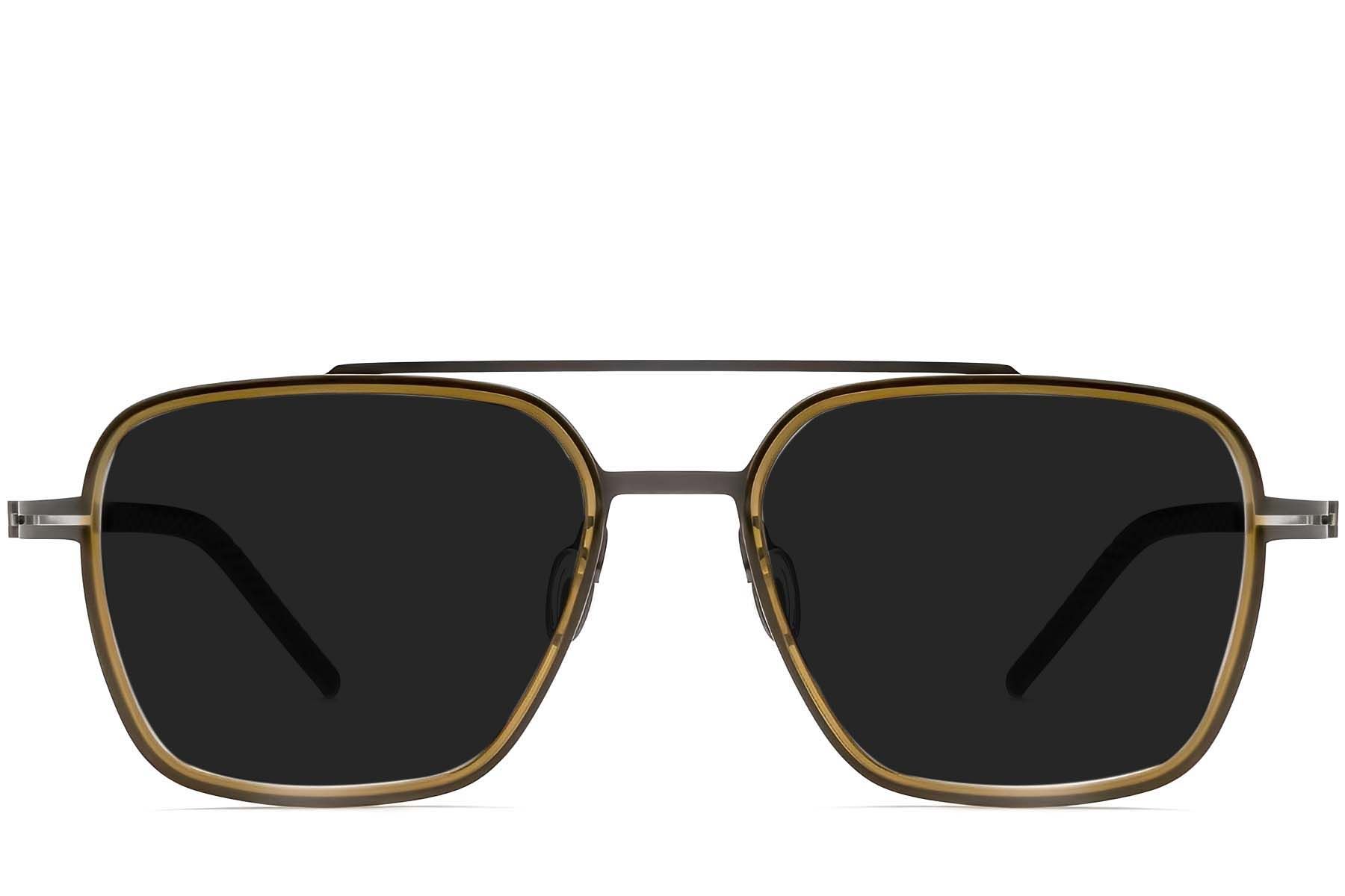 Aviator Green Titanium Sunglasses #BS1913-0695