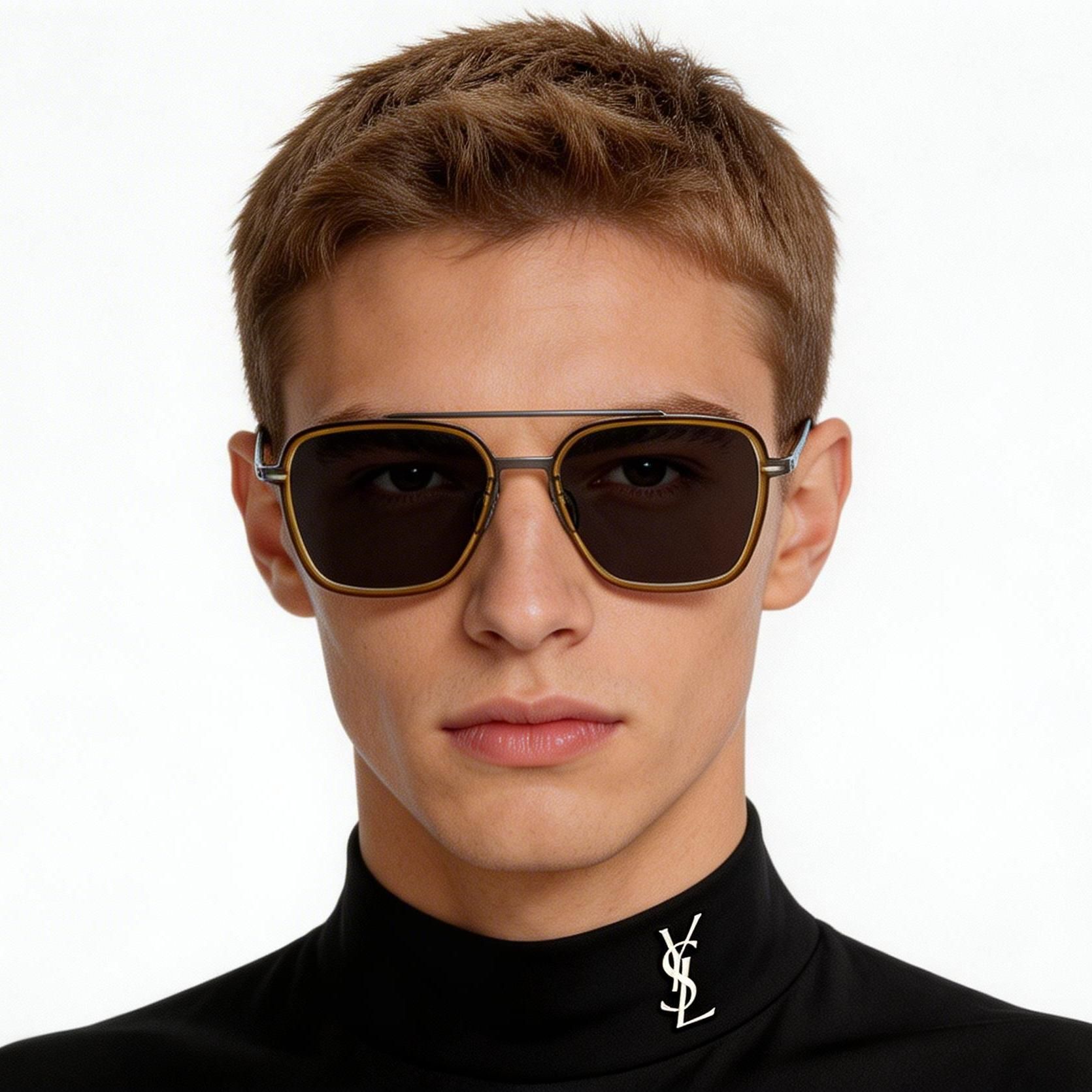 Aviator Green Titanium Sunglasses #BS1913-0695