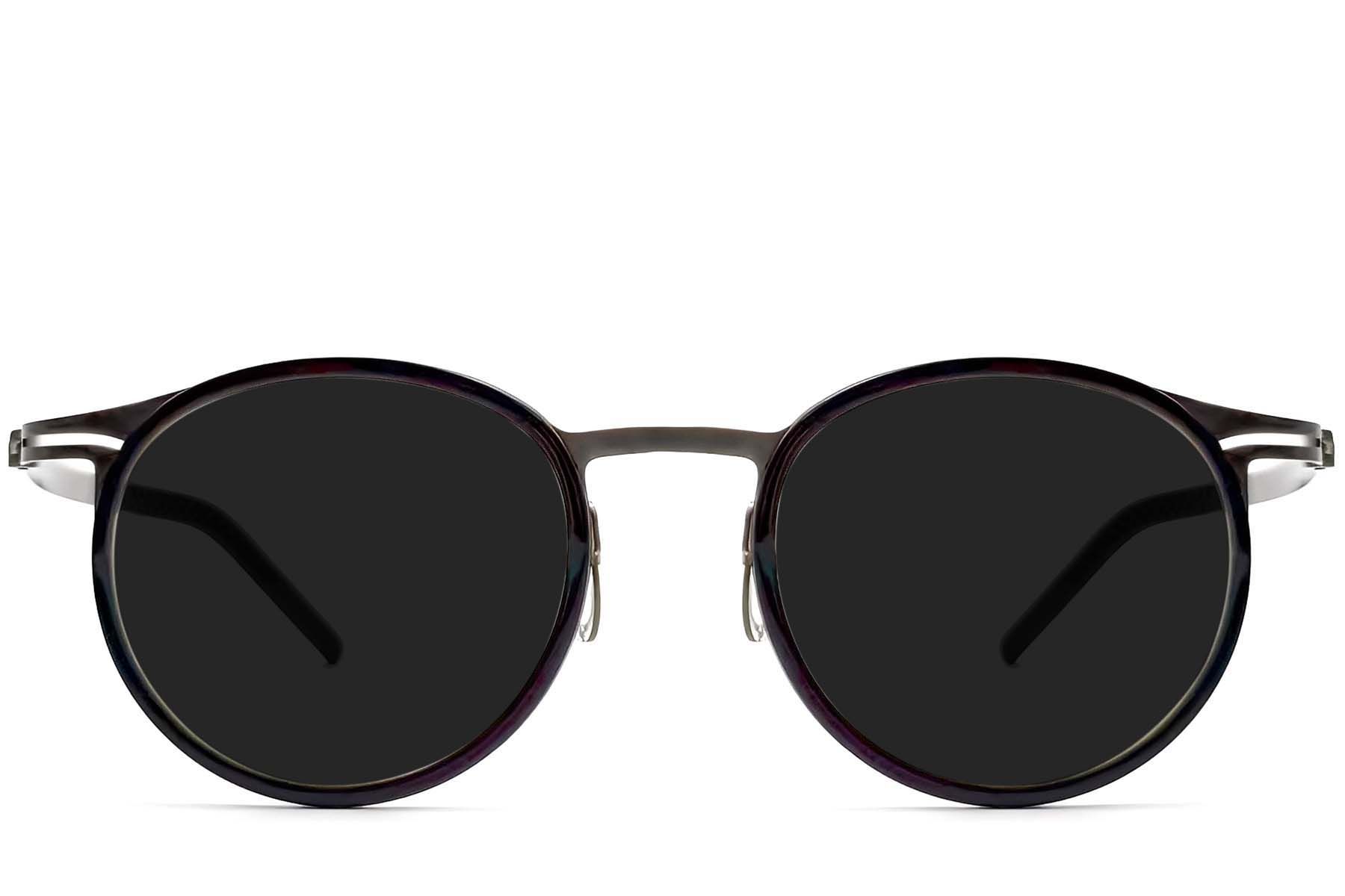 Oval Black Titanium Sunglasses #BS1913-0696