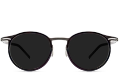 Oval Black Titanium Sunglasses #BS1913-0696