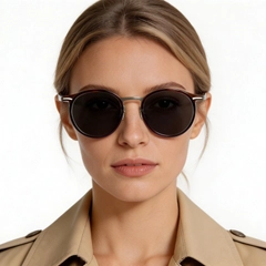 Oval Black Titanium Sunglasses #BS1913-0696