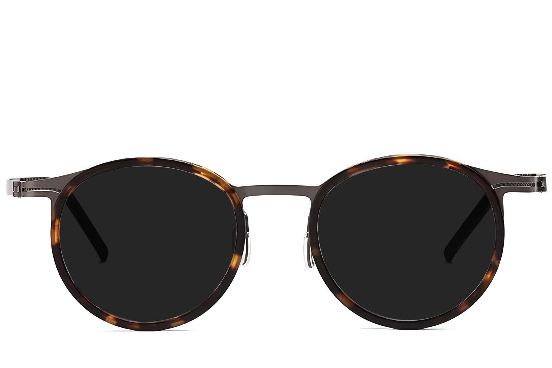Oval Tortoiseshell Titanium Sunglasses #BS1913-0697