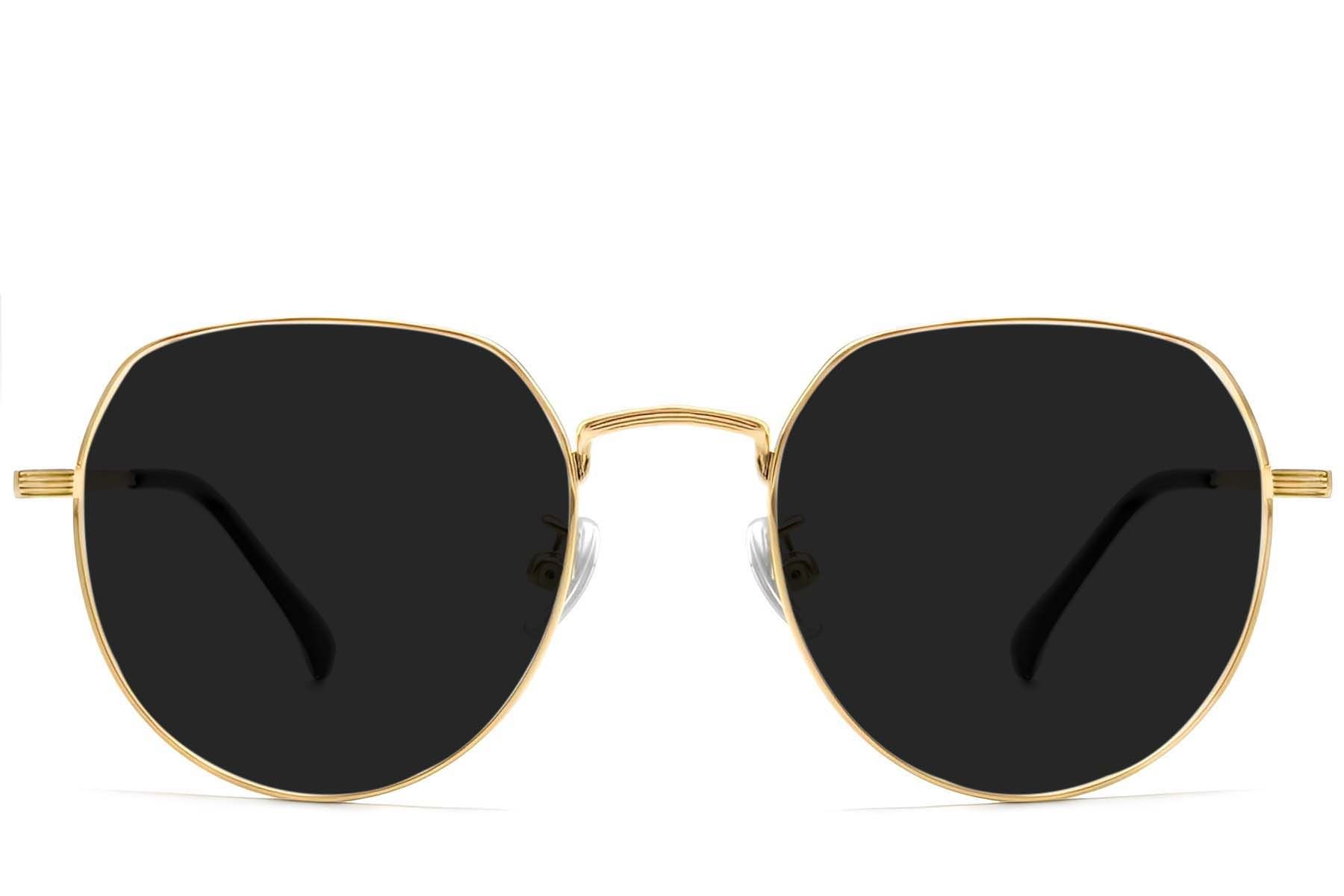 Ovale gouden titanium zonnebril #BS1913-0705