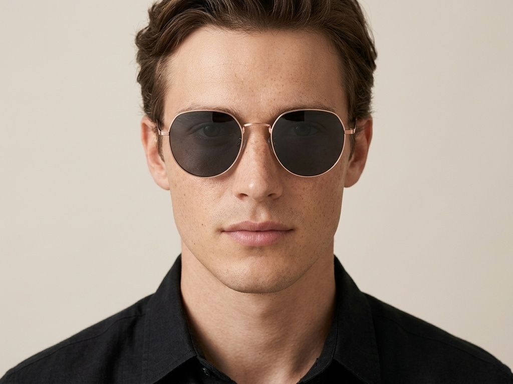 Oval Pink Titanium Sunglasses #BS1913-0710