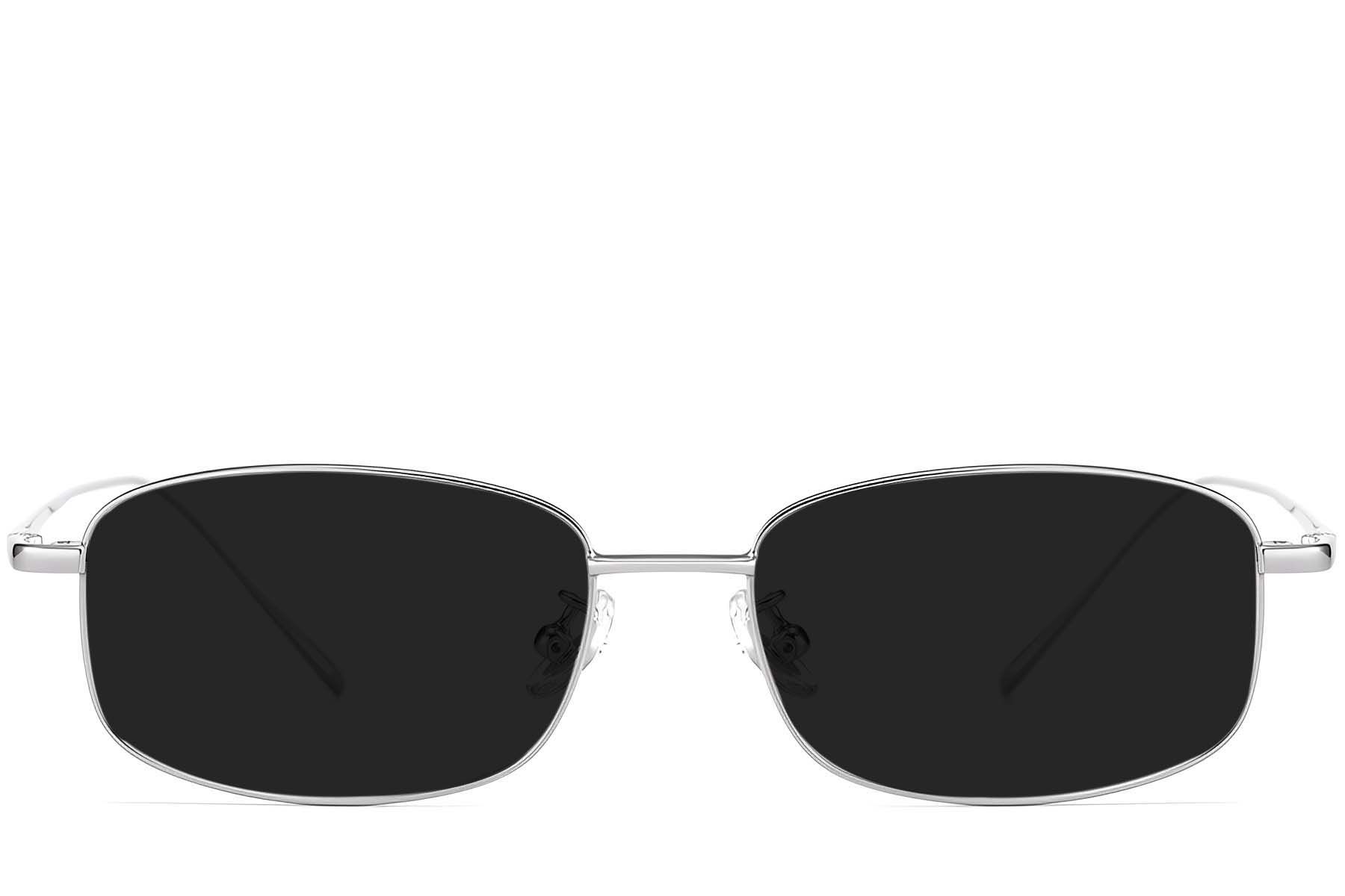 Rectangular Silver Titanium Sunglasses #BS1913-0714