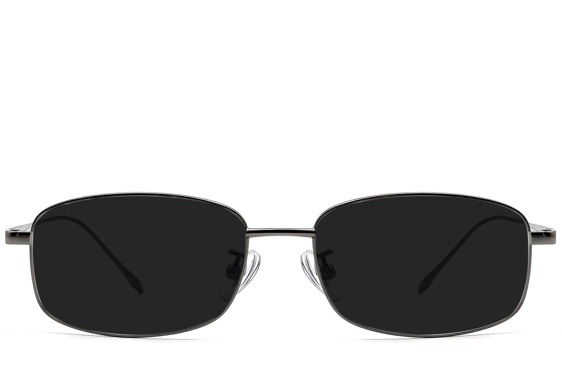 Rectangular Grey Titanium Sunglasses #BS1913-0715