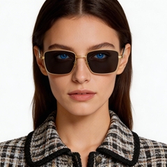 Rectangular Golden Titanium Sunglasses #BS1913-0716