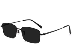 Rectangular Black Titanium Sunglasses #BS1913-0717