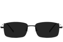 Rectangular Black Titanium Sunglasses #BS1913-0717