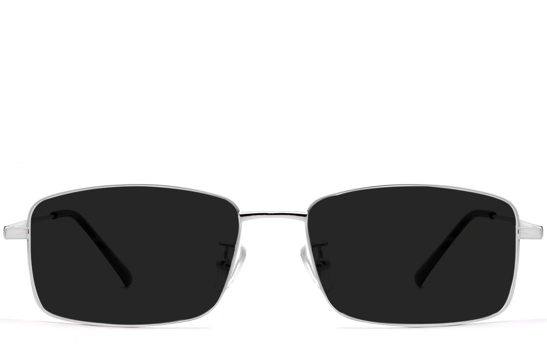 Rectangular Silver Titanium Sunglasses #BS1913-0718