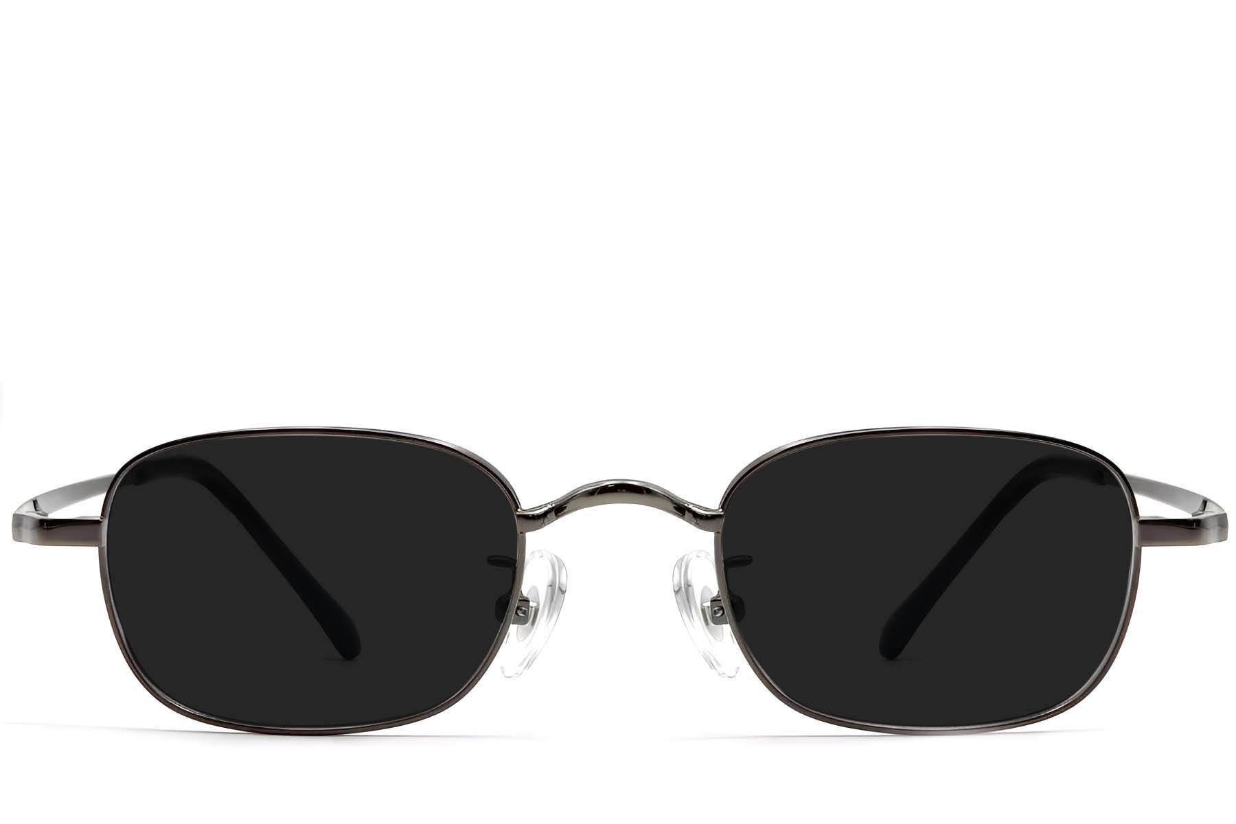 Rectangular Grey Titanium Sunglasses #BS1913-0724