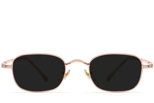 Lunettes de soleil rectangulaires en titane rose #BS1913-0725
