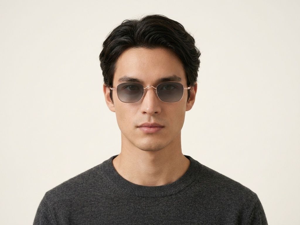 Rectangular Pink Titanium Sunglasses #BS1913-0726