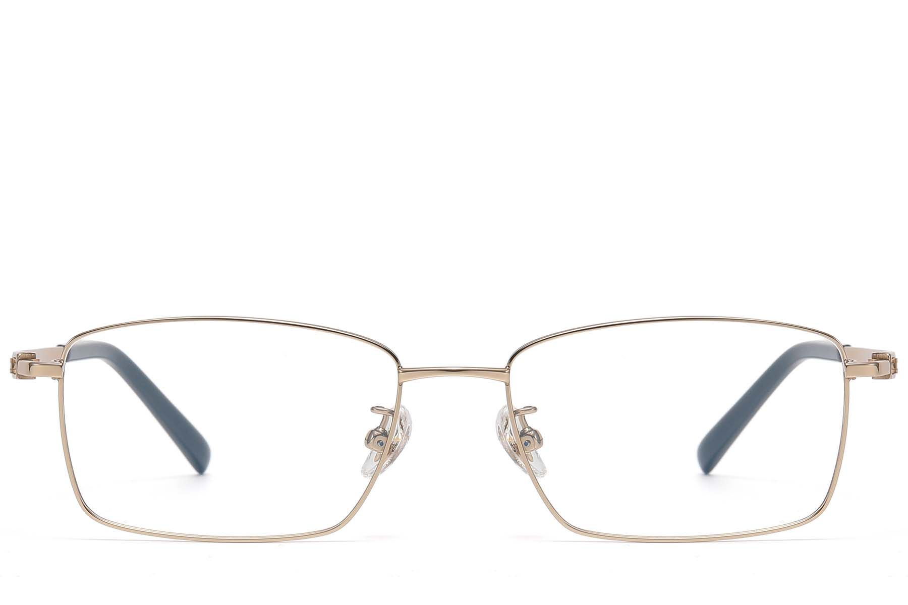 Rectangular Golden Titanium Glasses #BS1913-0728