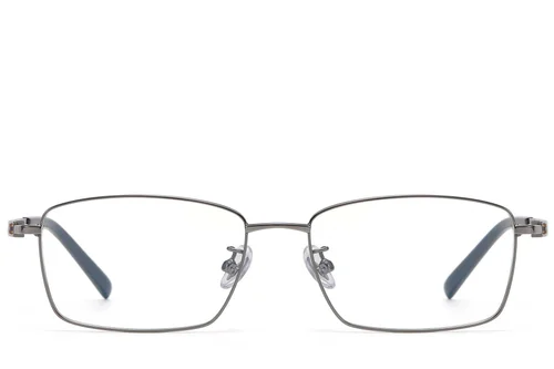 Lunettes rectangulaires en titane gris #BS1913-0730
