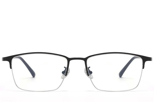Semi-rimless Black Titanium Glasses #BS1913-0731