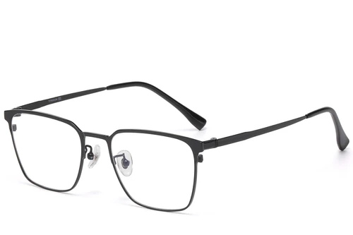 Semi-rimless Black Titanium Glasses #BS1913-0736