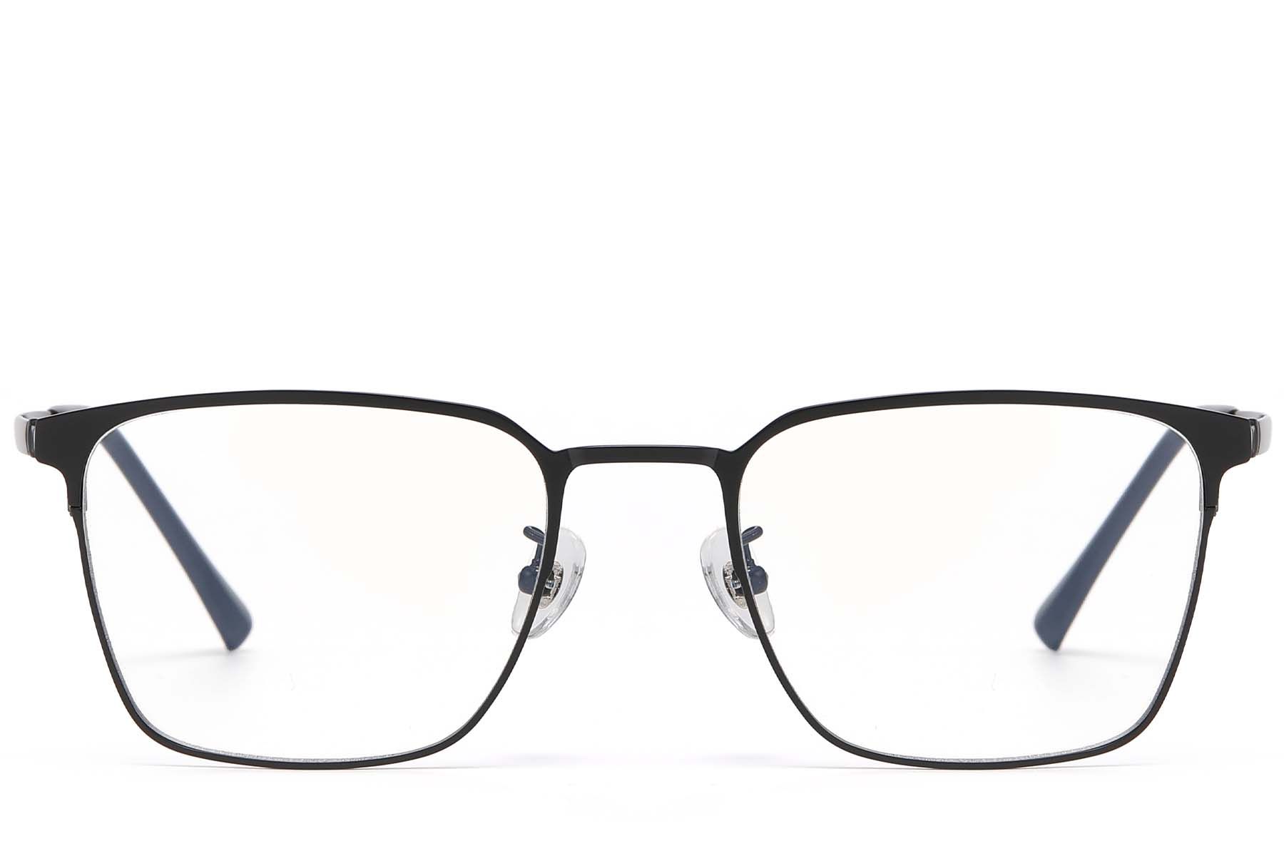 Semi-rimless Black Titanium Glasses #BS1913-0736