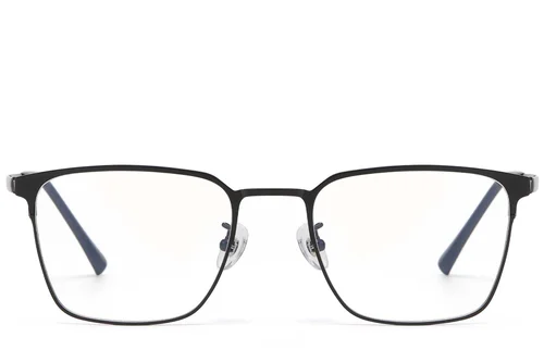 Lunettes semi-cerclées en titane noir #BS1913-0736