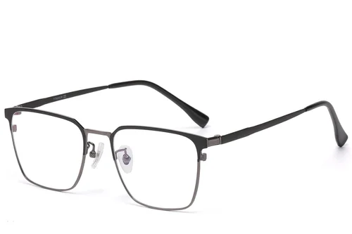 Lunettes semi-cerclées en titane gris #BS1913-0739