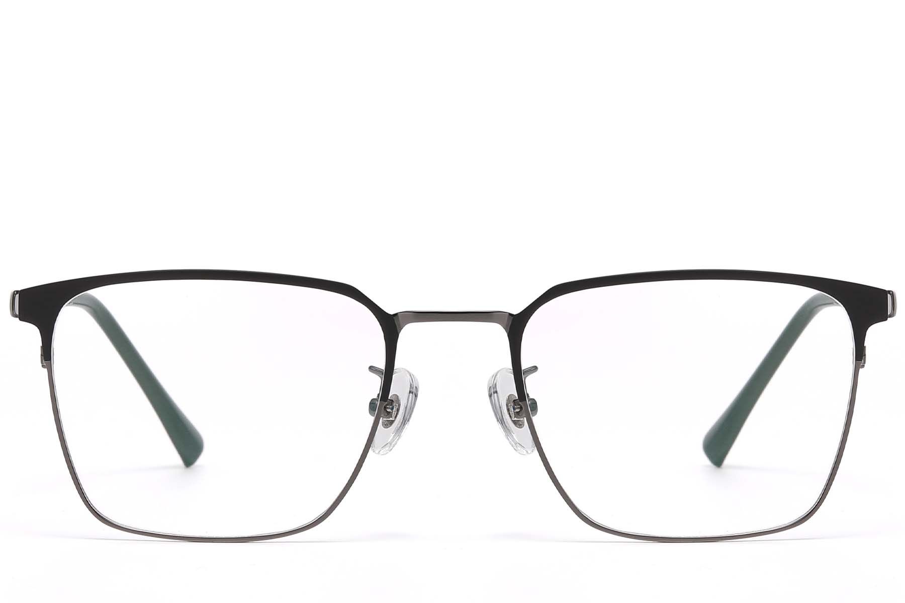 Semi-rimless Grey Titanium Glasses #BS1913-0739