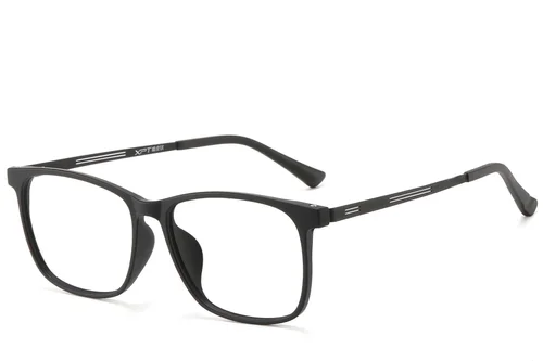 Lunettes rectangulaires noires TR90 #BS1913-0740