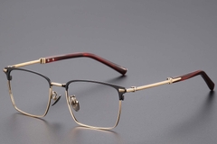 Semi-rimless Golden Titanium Glasses #BS1913-0756