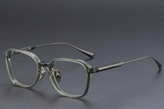 Rectangular Green Acetate Glasses #BS1913-0764