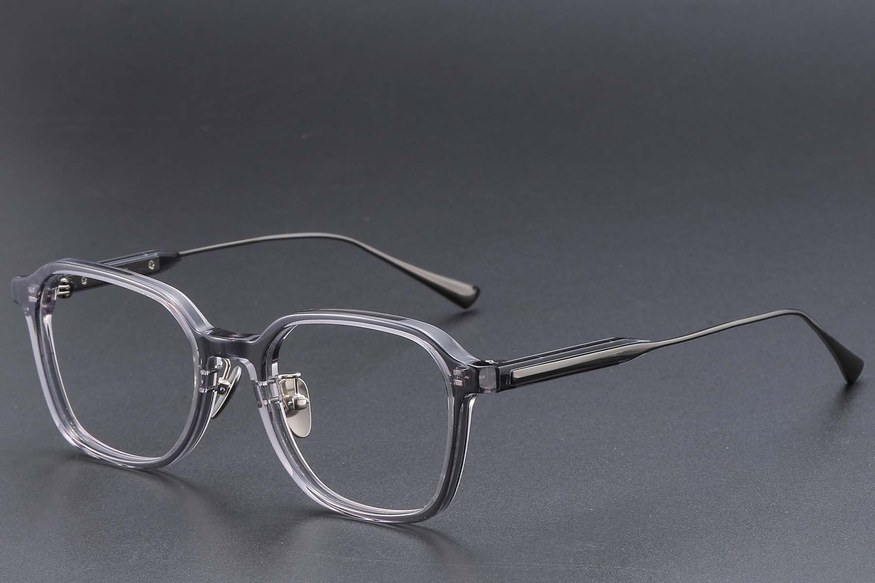 Rectangular Grey Acetate Glasses #BS1913-0765