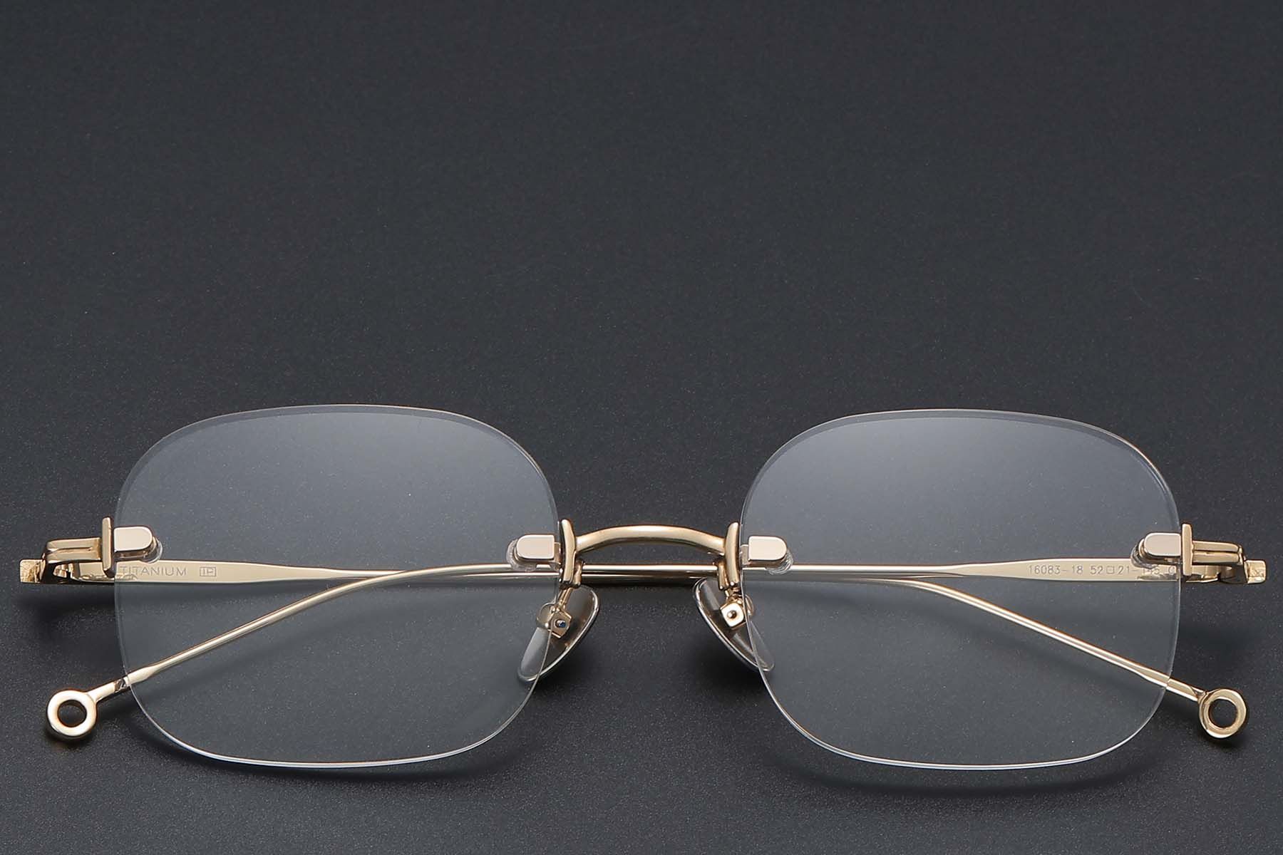 Invisible Golden Titanium Glasses #BS1913-0766