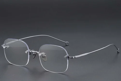 Lunettes invisibles en titane argenté #BS1913-0767
