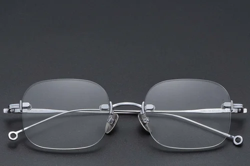 Lunettes invisibles en titane argenté #BS1913-0767