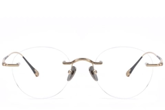 Gafas invisibles de titanio dorado #BS1913-0769