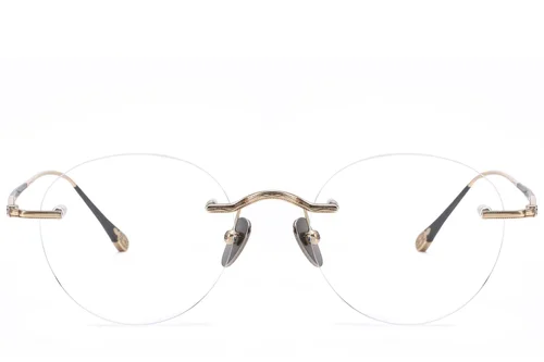 Lunettes invisibles en titane doré #BS1913-0769