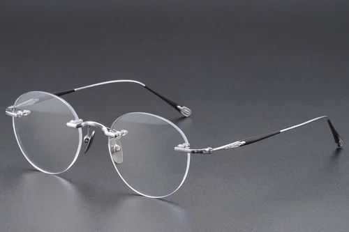 Lunettes invisibles en titane argenté #BS1913-0770