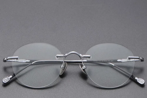 Lunettes invisibles en titane argenté #BS1913-0770