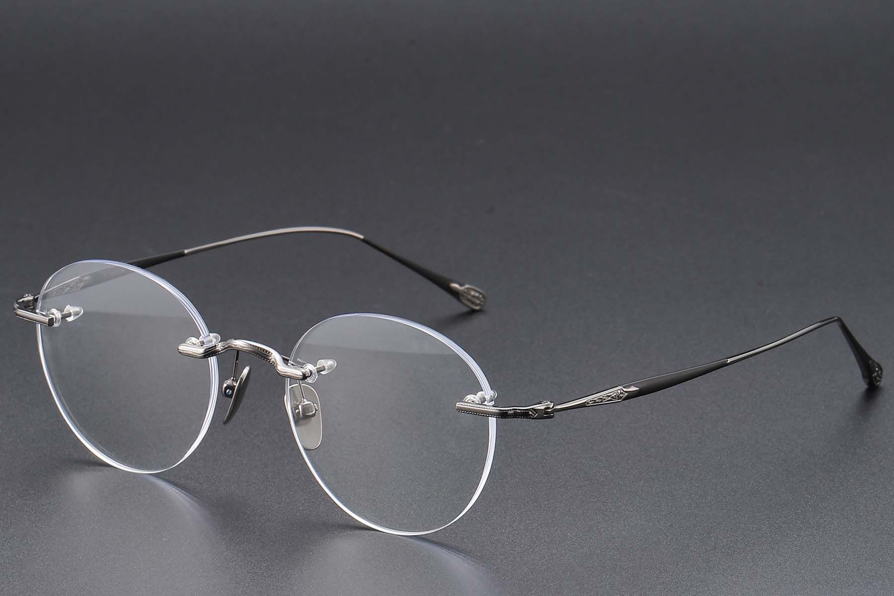 Gafas invisibles de titanio gris #BS1913-0771