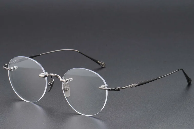 Gafas invisibles de titanio gris #BS1913-0771