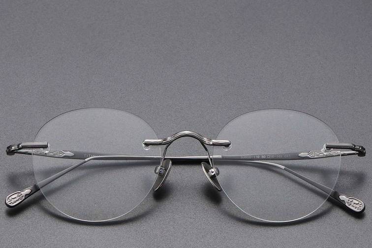 Gafas invisibles de titanio gris #BS1913-0771