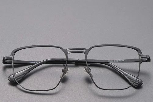 Lunettes aviateur en titane noir #BS1913-0772