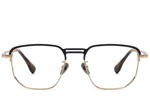 Lunettes d'aviateur en titane doré #BS1913-0773
