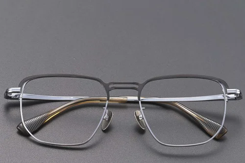 Lunettes aviateur en titane argenté #BS1913-0774