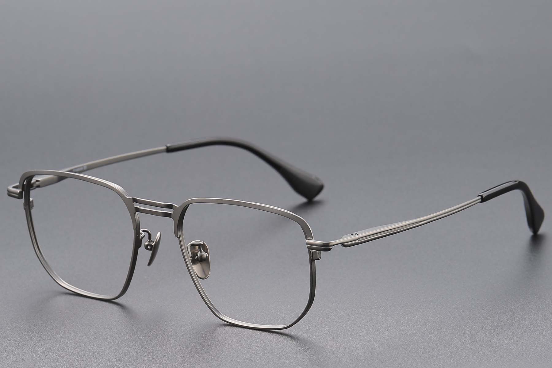 Aviator Grey Titanium Glasses #BS1913-0775